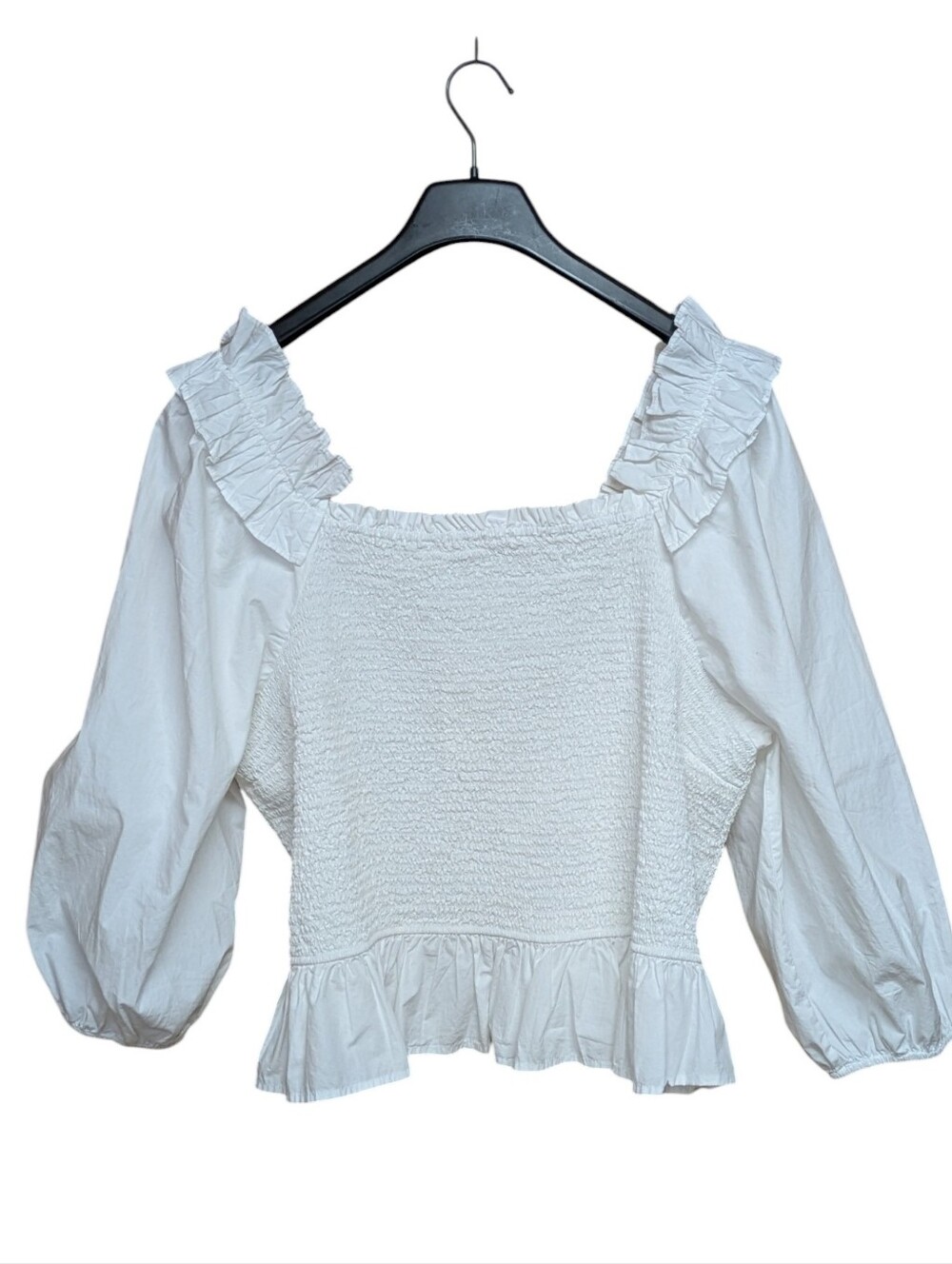 The Drop Marisol Smocked White Top Size 4X
